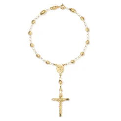Men's Solid Gold Rosary Bracelet