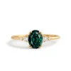 Messina Green Emerald Diamond Ring