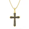 Midnight Diamond Cross Necklace