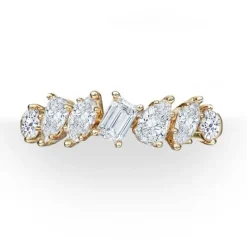Mixed Diamond Half Band Eternity Ring