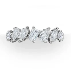 Mixed Diamond Half Band Eternity Ring