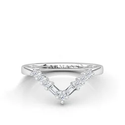 Mixed Diamond V Ring