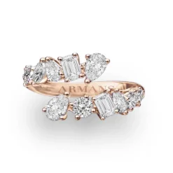 Mixed Diamond Wrap Ring