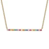 Multicoloured Rainbow Sapphire Beam Necklace