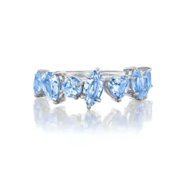 Multi-Shaped Blue Sapphire Ring