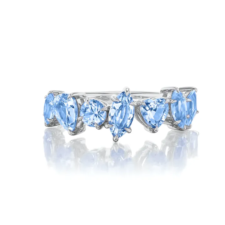 Multi-Shaped Blue Sapphire Ring