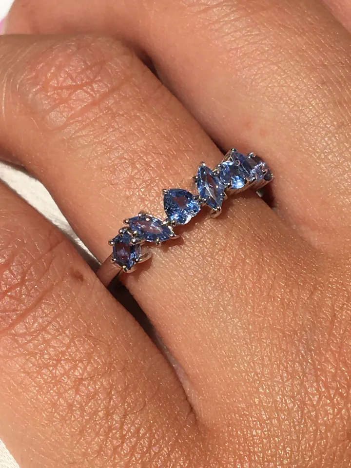 Multi-Shaped Blue Sapphire Ring