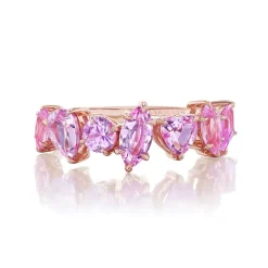 Multi-Shaped Pink Sapphire Ring