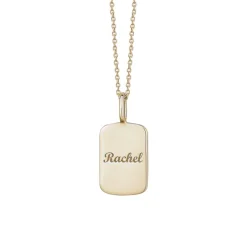 Nameplate Dog Tag Necklace