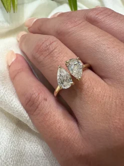 Nia Two Stone Lab Grown Engagement Ring