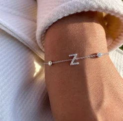 Orbit Diamond Initial Bracelet