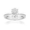 Oval Allure Engagement Ring with Diamond Band