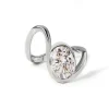 Oval Diamond Loop Ring