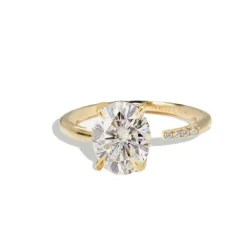 Oval Diamond Split Engagement Ring