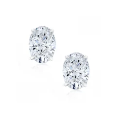 Oval Diamond Studs