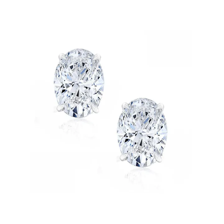 Oval Diamond Studs