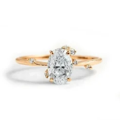 Oval Fire Fly Lab Grown Engagement Ring