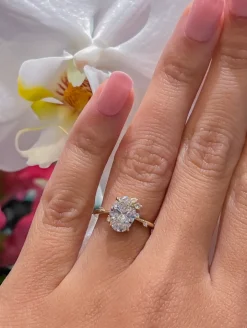 Oval Fire Fly Lab Grown Engagement Ring