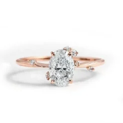 Oval Fire Fly Lab Grown Engagement Ring