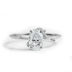 Oval Fire Fly Lab Grown Engagement Ring