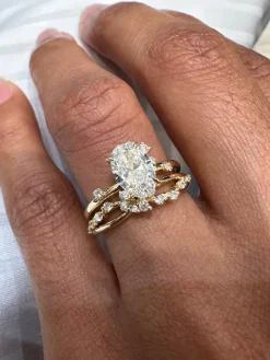 Oval Fire Fly Lab Grown Engagement Ring