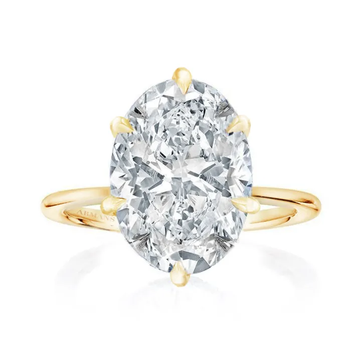 Oval Madison 6 Claw Lab Grown Engagement Ring