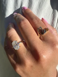 Oval Madison 6 Claw Lab Grown Engagement Ring
