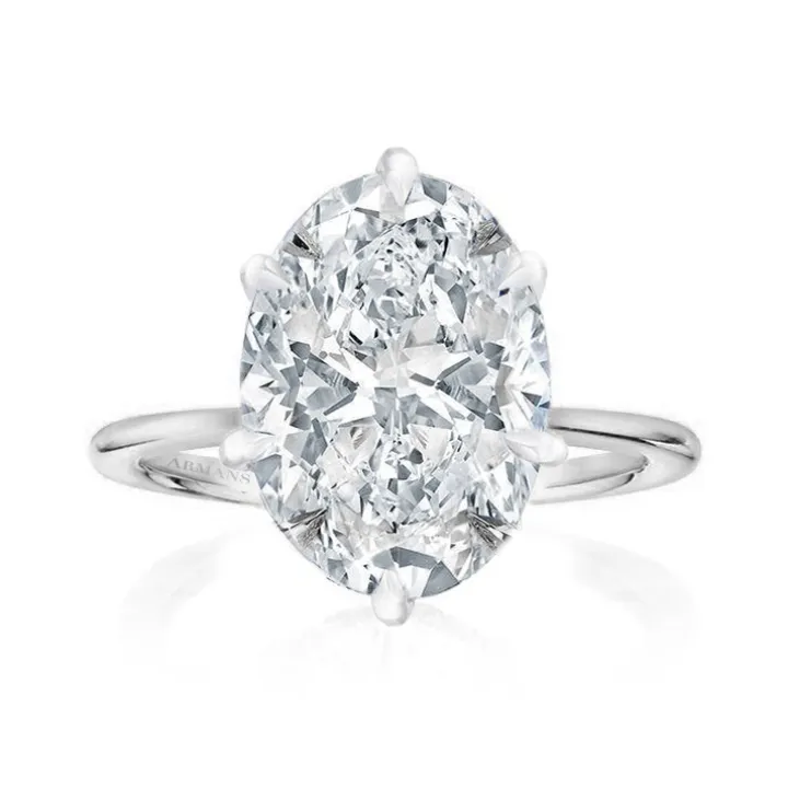 Oval Madison 6 Claw Lab Grown Engagement Ring