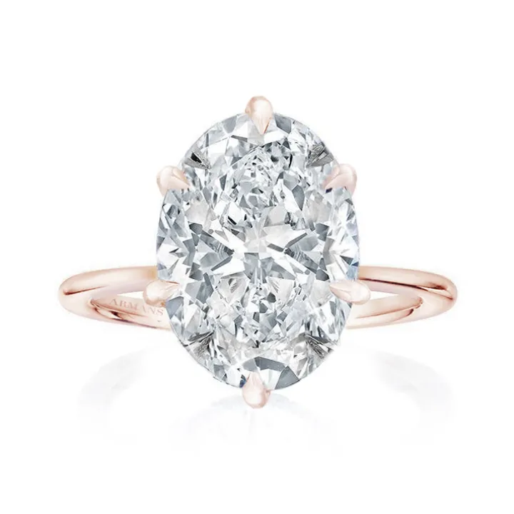 Oval Madison 6 Claw Lab Grown Engagement Ring