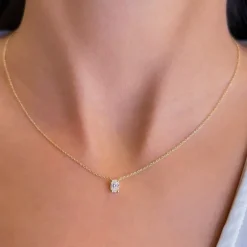 Oval Solitaire Diamond Pendant