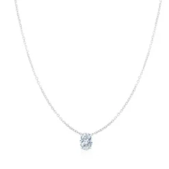 Oval Solitaire Lab Grown Diamond Pendant