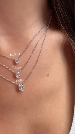 Oval Solitaire Lab Grown Diamond Pendant