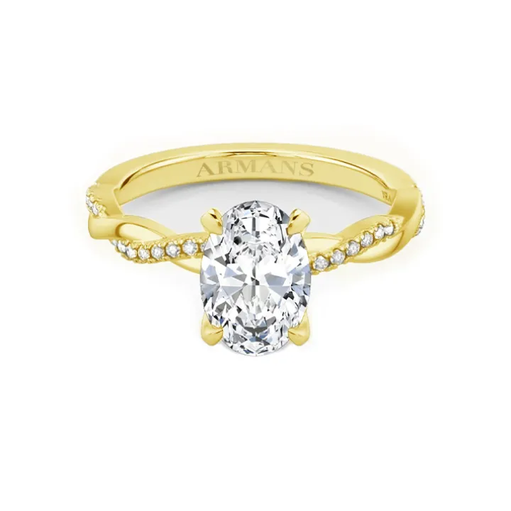 Oval Twist Engagement Ring