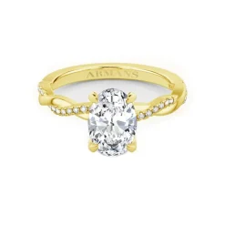 Oval Twist Lab Grown Engagement Ring