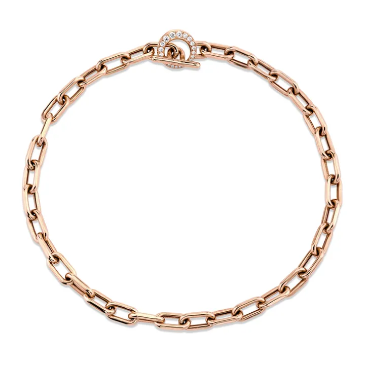 Paper Clip Choker with Diamond Bail
