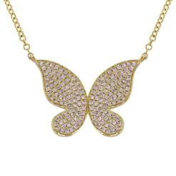 Pavé Diamond Butterfly Necklace