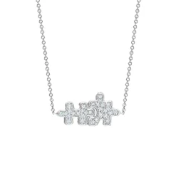 Pavé Diamond Jigsaw Puzzle Necklace