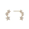 Pavé Three Star Studs