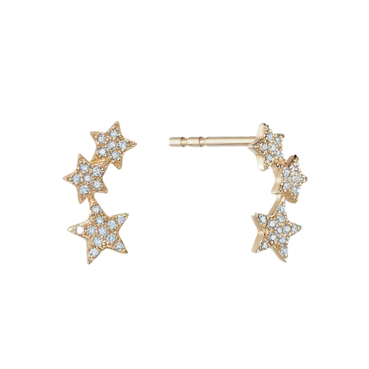 Pavé Three Star Studs