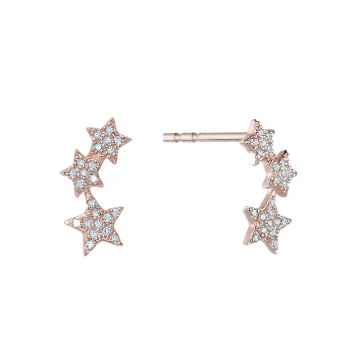 Pavé Three Star Studs