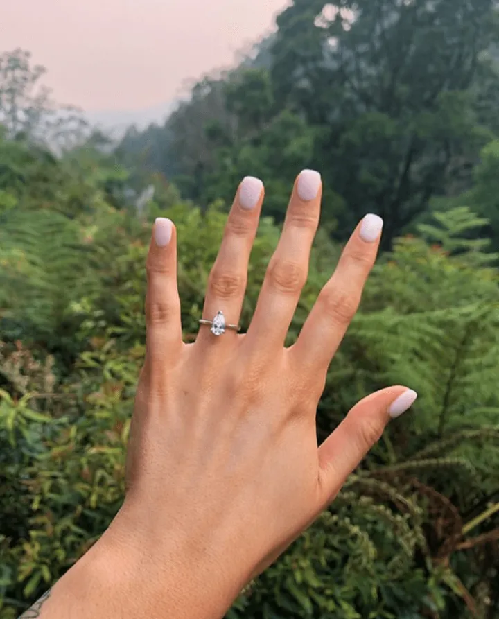 Pear Allure Lab Grown Engagement Ring