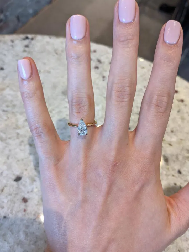 Pear Allure Lab Grown Engagement Ring