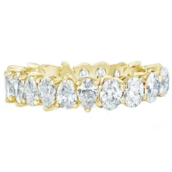 Pear and Oval Diamond Wedding Band