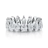Pear Crown Eternity Band
