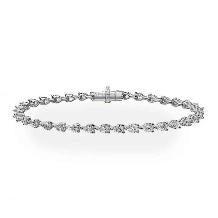 Pear Diamond Tennis Bracelet