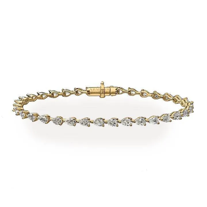 Pear Diamond Tennis Bracelet