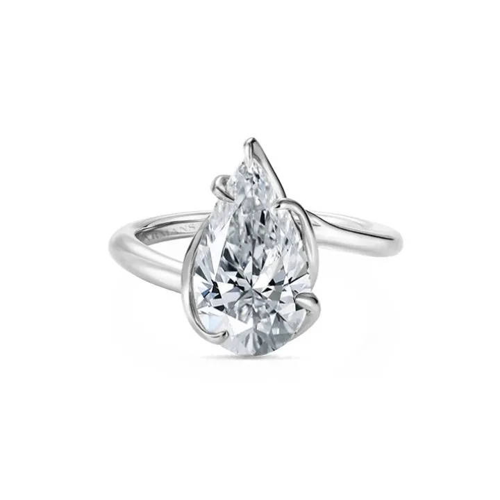 Pear Diamond Twist Engagement Ring
