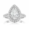 Pear Halo Engagement Ring