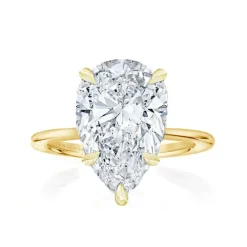 Pear Madison Lab Grown 5 Claw Engagement Ring