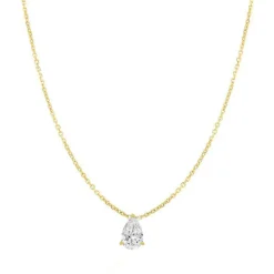 Pear Solitaire Diamond Pendant
